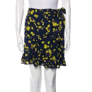 Goen.J Floral wrap Skirt - black/yellow/purple - size 4